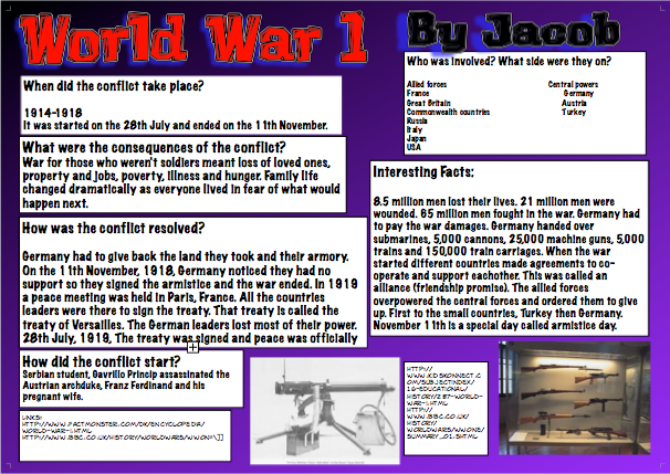Who started World War I?